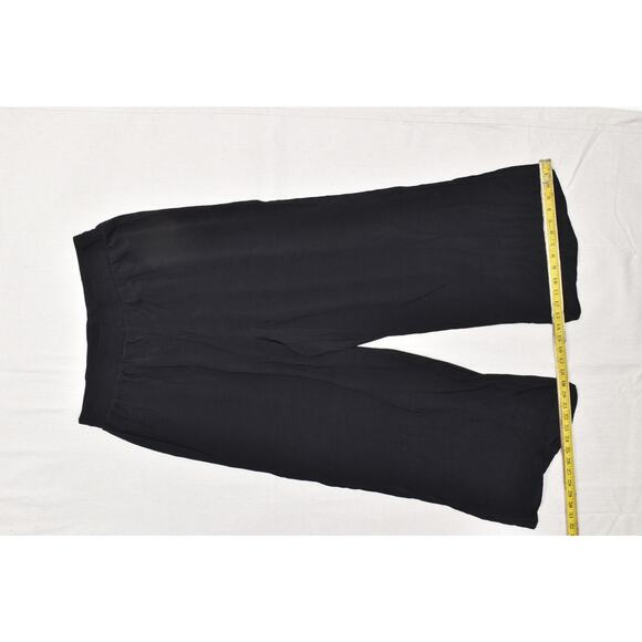 Torrid Black Lightweight Gauze Wide Leg Plus Size 0 Pants Rayon Stretch - Picture 4 of 8